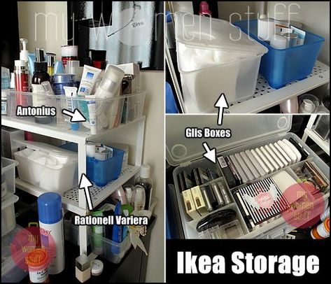 Glis Box with Lid Ikea Glis Box Ideas, Makeup Storage Hacks, Skincare Items, Ikea Organization, Ikea Ideas, Storage Tips, Organization Inspiration, Ikea Storage, Makeup And Skincare