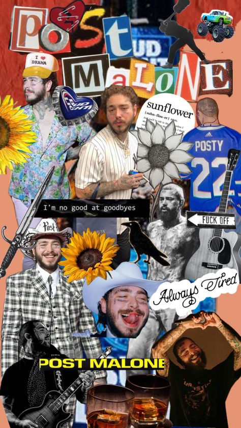 #postmalone Post Malone Collage, Post Malone Wallpaper, Collage Wallpaper, Post Malone, Im Awesome, Your Aesthetic, Connect With People, Creative Energy, Drama