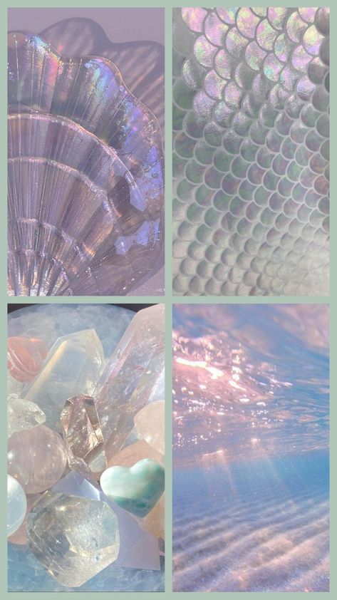 Mermaid aesthetic, mermaidcore, deep ocean, pearls, crystals, collage, wallpaper Mermaidcore Wallpaper, Mermaid Color Palette, Collage Wallpaper, Mermaid Aesthetic, Deep Ocean, Mermaid Coloring, Mermaid Fashion, Mermaid Tail, New Era