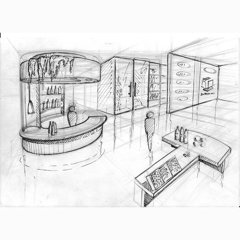 Sketch Interior Design, Interior Architecture Sketch, Interior Design Portfolio Layout, Art Galleries Design, Furniture Design Sketches, Design Sketching, Architecture Portfolio Design, Interior Design Renderings, Interior Architecture Drawing