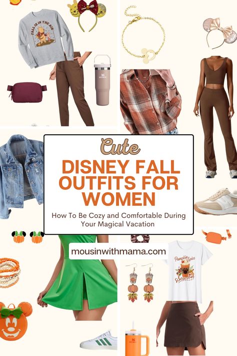 Are you headed to Disney this fall and want to make sure you are looking cute and feeling comfortable? If you're looking for fall Disney fit ideas, click here to find attractive ideas conveniently available from Amazon.  Disney Fit Fall | Disney outfits women fall | Fall disney outfit ideas | Amazon outfits for Disney Epcot Outfit Ideas Fall, Fall Disneyland Outfits Women, Disneyland Family Outfits Fall, Disney Outfits For Fall, Disneyland Outfits Women Fall, Disneybound Outfits Fall, What To Wear To Disneyland In October, October Disneyland Outfits, Disney Inspired Outfits Casual