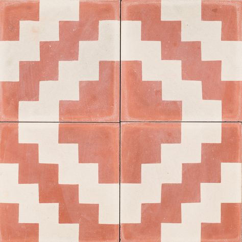 Yucatan House, Terracotta Pink, Designer Tiles, Hydraulic Tiles, Encaustic Tiles, Interior Tiles, Floor Texture, Old Apartments, Random Pattern