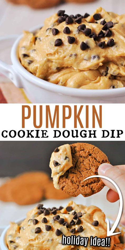 Pumpkin Cookie Dough, Cookie Dough For One, Chocolate Chip Cookie Dough Dip, Pumpkin Cookies Healthy, Chocolate Chip Dip, Cookies Dough, Protein Cookie Dough, Cookie Dough Dip, Breakfast Cookie Recipe