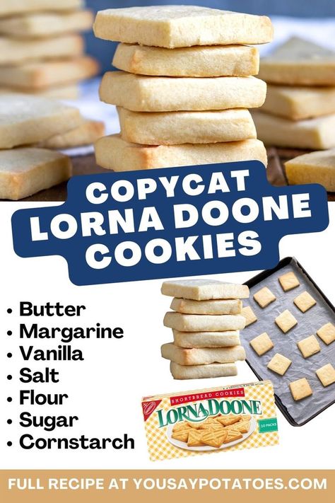 Nabisco Cookies, Lorna Doone, Shortbread Cookies Easy, Shortbread Cookie Recipe, Copykat Recipes, Butter Cookies Recipe, Delicious Cookie Recipes, Copycat Recipe, Keto Dessert Recipes