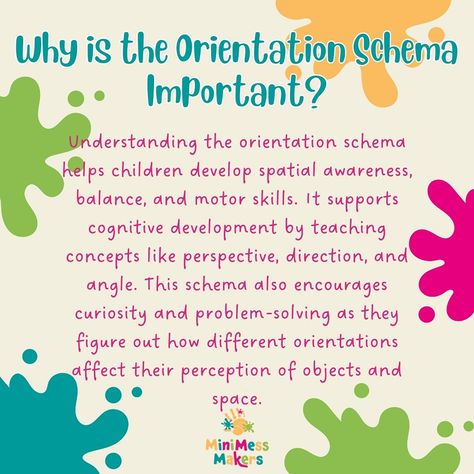 Orientation! Do you catch your little one looking through their legs or laying half on and half off the sofa upside down? Do they enjoy spinning around and then watching objects around them "moving"? Maybe they are exploring the orientation schema. Here's a bit of information on how to add orientation rich activities into your day to day play. #sensoryandmessyplay #toddlerclassescornwall #babygroupcornwall #edibleplay #minimessmakers #myminimessmaker #messyplaycornwall ##schemasofplay Schema Play, Developmental Milestones Toddlers, Rich Activities, Play Based Learning Activities, Playful Learning, Childcare Activities, Developmental Milestones, Messy Play, Play Based