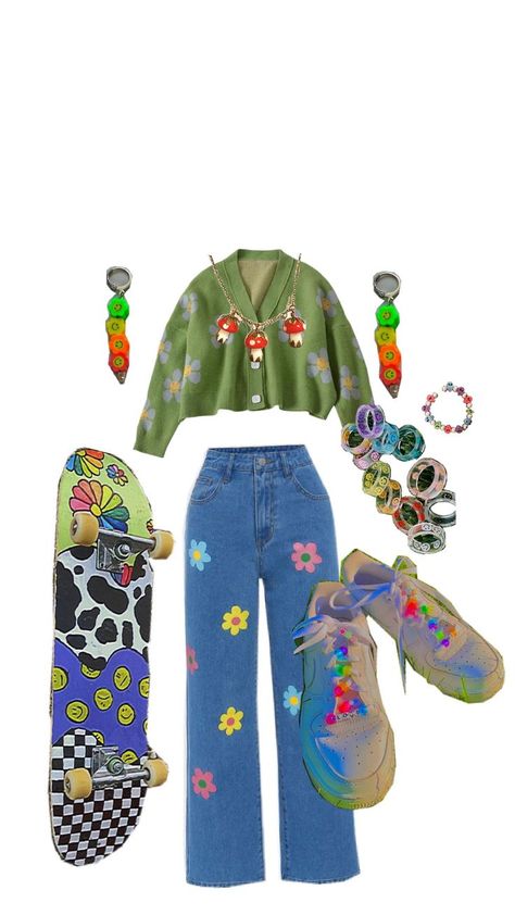 Kidcore Outfits Aesthetic, Indie Kidcore Outfits, Kid Core Outfits, Indie Kid Outfits, Kidcore Fashion, Indie Kidcore, Kid Outfits, Funky Outfits, Kid Core