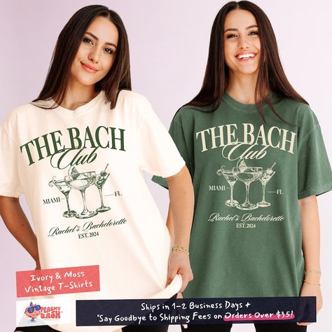 Get ready to party with our The Bach Club Bachelorette Party Shirts. Perfect for the bride and her bridesmaids, these Comfort Colors Cocktail shirts are the ultimate bachelorette gift. Embrace your fun side with our creative bachelorette ideas! Club Bachelorette Party, Club Bachelorette, Luxury Bachelorette, Bachelorette Ideas, Bachelorette Gift, Bride And Bridesmaids, Bachelorette Shirts, Bachelorette Party Shirts, Bachelorette Gifts