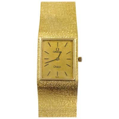 1stdibs: Antique and Modern Furniture, Jewelry, Fashion & Art Omega Gold Watch, Omega Symbol, Rolex Wrist Watch, Omega Ladies, Omega Watch Vintage, Vintage Gold Watch, Yellow Watches, Mens Silver Jewelry, Bangle Watches