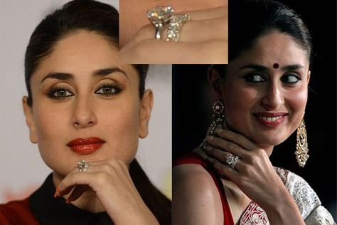 Kareena Kapoor Wedding Ring Cost Kareena Kapoor Ring, Kareena Kapoor Engagement Ring, Kareena Kapoor Wedding, Red Gemstone Jewelry, Black Diamond Wedding Bands, Rose Gold Black Diamond, Pretty Engagement Rings, Favorite Engagement Rings, Doraemon Cartoon