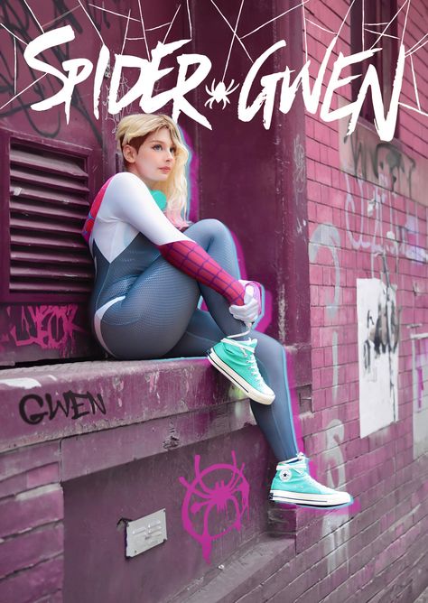 By faebee_ Gwen Stacy Cosplay, Gwen Cosplay, Spider Gwen Art, Gwen Spiderman, Spider Gwen Cosplay, Supergirl Cosplay, Spider Art, Spider Girl, Another Dimension