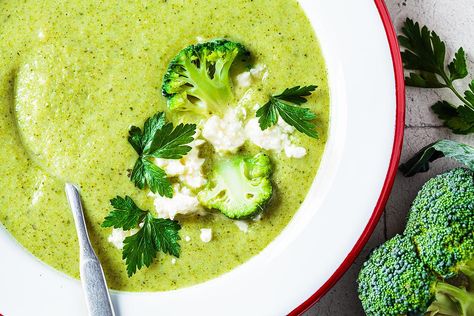 10-Minute Cream of Broccoli Soup Recipe With Feta: A Healthy & Creamy Broccoli & Feta Soup Recipe | Soups | 30Seconds Food Blended Soups, Cream Of Broccoli Soup Recipe, Feta Soup, Broccoli Feta, Broccoli Soup Recipe, 30seconds Food, Broccoli Cheddar Soup Recipe, Milk Bread Recipe, Healthy Broccoli