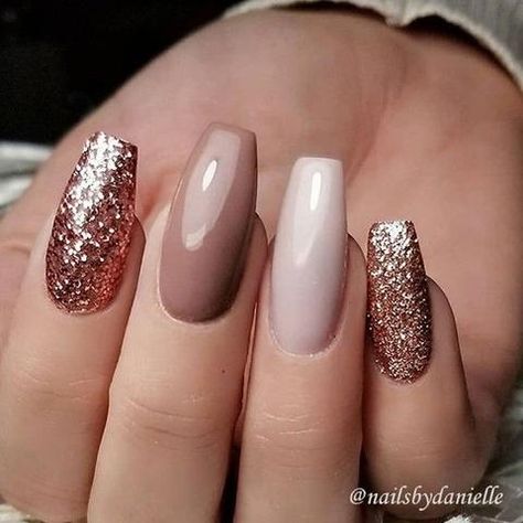 Ongles Beiges, Nails 2018, Rose Gold Nails, Coffin Shape Nails, Coffin Nails Long, Nagel Inspo, Acrylic Nail Art, Cat Kuku, Nails Coffin