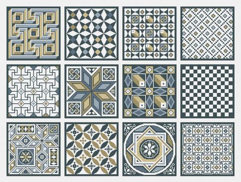 Cross Stitch Pattern of Ancient Roman Floor Mosaic Panels - Etsy Canada Ancient Roman Patterns, Roman Tiles, Mosaic Panels, Rainbow Tile, Floor Mosaic, Roman Mosaic, Mosaic Floor Tile, Aida Fabric, Unique Flooring