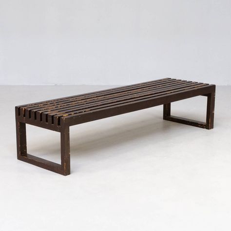 Listed on VNTG.com: 70s long wooden slatted bench | #vntg #vintage Slatted Bench, Vintage Design, Dining Bench, 1970s, Bench, Furniture, Home Decor, Design, Home Décor