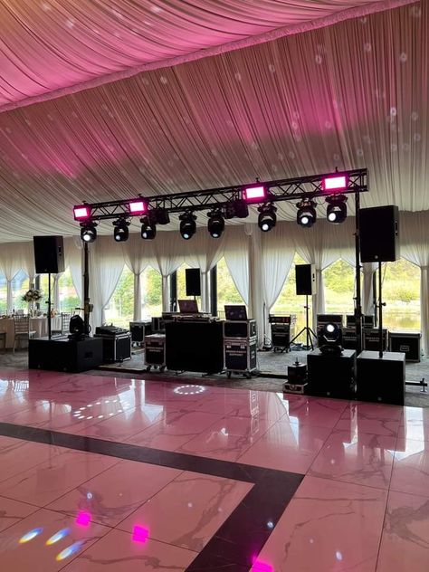 Dj Box, Truss Lighting, Wedding Dj Setup, Music Stage, Lighting Truss, Dj Stand, Dj Lights, Concert Stage Design, Vintage Disco