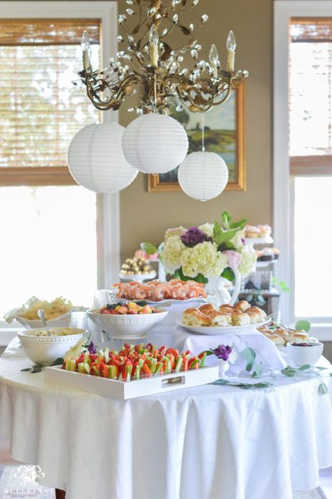 Ideas to Throw an Indoor Garden Party Bridal Shower | Kelley Nan Bridal Shower Food Table, Indoor Garden Party, Garden Party Bridal Shower, Fishing Pond, Garden Bridal Showers, Address List, Gardens Ideas, Pond Ideas, Bridal Shower Tables