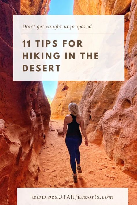 11 Tips for Hiking in the Desert - Our Beautahful World  #deserthiking #hiking #hikingtips #utahhiking #hikeutah Hiking Out West, Desert Hiking, Hiking Packing List, Utah National Parks Road Trip, Beginner Hiking, Utah Camping, Utah Road Trip, Zion National Park Utah, Wanderlust Photography