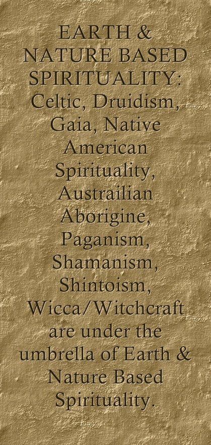 I think we miss Huna, the Hawaiian religion. It should be included Native American Spirituality, Wicca Witchcraft, Earth Nature, Practical Magic, Spiritual Path, Kitchen Witch, A Poem, Book Of Shadows, Anton