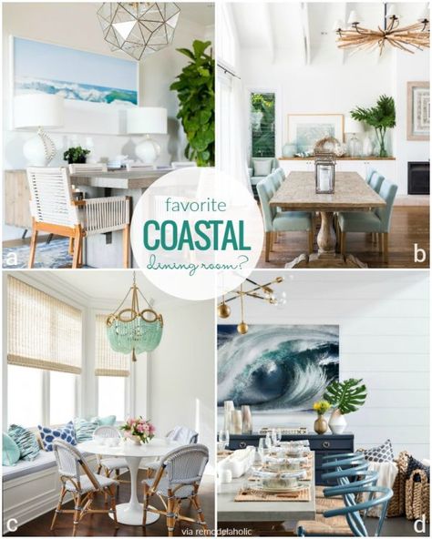 Decorating a Coastal Dining Room: Inspiration and Tips Beachy Dining Room, New England Coastal Decor, Coastal Entryway, Cottage Dining Rooms, Coastal Dining Room, Coastal Dining, Coastal Contemporary, Coastal Bathrooms, Coastal Kitchen