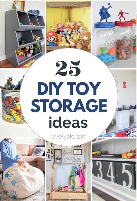 25+ Clever DIY Toy Storage Ideas to Organize all Kinds of Toys Closet Storage For Toys, Diy Toy Box With Book Shelf, Diy Kids Storage Ideas, Stuffie Storage Ideas, Kids Toys Organization Ideas, Cuddly Toy Storage Ideas, Kids Room Organization Ideas, Dress Up Clothes Storage, Kids Storage Ideas