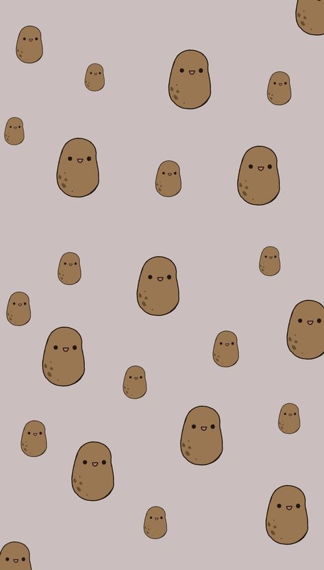 Potato 🥔 Potato Is Not Ok But Potato Will Smile Anyway, Potato Cute Wallpaper, Cute Potato Wallpapers Aesthetic, Aesthetic Potato Wallpaper, Potato Matching Pfp, Potato Background Aesthetic, Potato Themed Party, Potato Picture Cute, Cute Potato Wallpaper