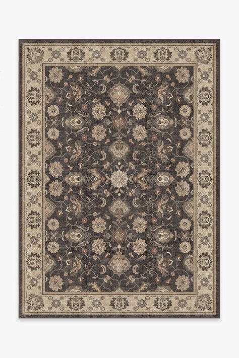 Odette Dark Wood Rug Ruggable Odette, Dark Wood Rug, Wood Rug, Area Rug Pad, Farmhouse Area Rugs, Ruggable Rug, Dark Grey Rug, Flatweave Area Rug, Flat Woven Rug