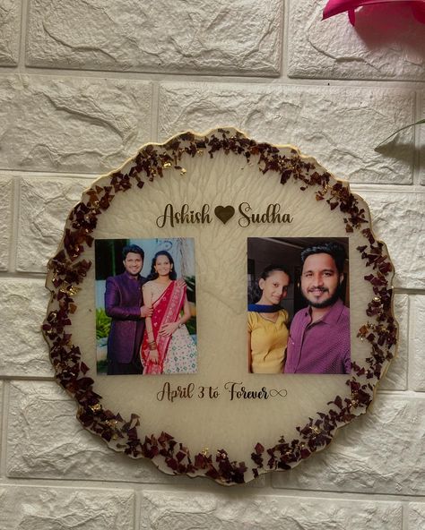 Turning moments into memories ! Special gift for your loves ones 💕 Creating Resin photo frames to hold their precious memories . Size: 10inches #InstaGood #PhotoOfTheDay #Love #Fashion #Beautiful #VarmalaPreservation #WeddingMemories #VarmalaKeepsake #PreserveTheMoment #WeddingTraditions #memoriesinresin Varmala Preservation, Memories Frame, Resin Photo, Cute Couple Wallpaper, Precious Memories, Couple Wallpaper, Love Fashion, Resin Crafts, Resin Art