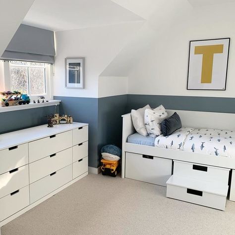 Boys Room White Furniture, Toddler Bedroom Blue, Boys Bedroom Ideas Blue, Boys Bedroom Ideas Age 7, Young Boys Room Ideas, Simple Boys Bedroom, Boy Bedroom Design For Kids, Children Bedroom Ideas, Toddler Bedroom Boy