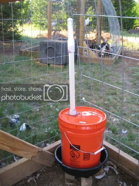 5 Gallon Bucket Watering System For Chickens, Homemade Chicken Waterer, Pvc Chicken Waterer, Chicken Waterer Diy, Pvc Chicken Feeder, Oil Drip, Portable Chicken Coop, Chicken Waterer, Chicken Pen