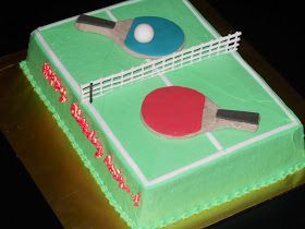 MyPu3 Cake House: Ping Pong Cake Ping Pong Cake Ideas, Ping Pong Cake, Tennis Cakes, Tennis Cake, Buttercream Fondant, Cake House, Sport Cakes, Sports Party, Bakery Business