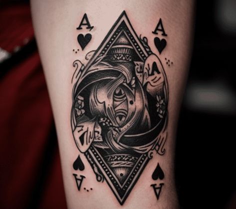 Ace of Spades Tattoo Meaning Clubs Tattoo, Spades Tattoo, Ace Of Spades Tattoo, Aces And Eights, Spade Tattoo, Ace Tattoo, Club Tattoo, The Grim Reaper, Card Tattoo