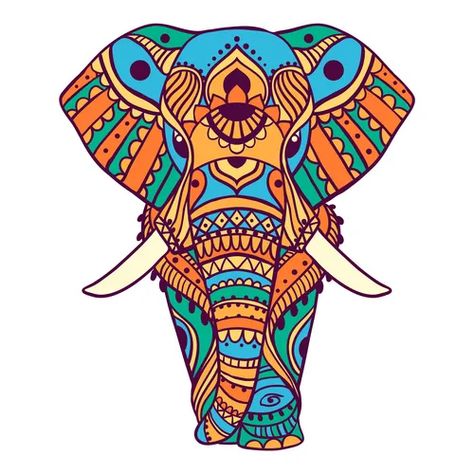 Blue indian elephant Royalty Free Vector Image Indian Elephant Drawing, Indian Elephant Art, Fibonacci Art, Elephant Vector, Elephant Png, Elephant Svg, Elephant Mandala, Elephant Silhouette, Elephant Illustration