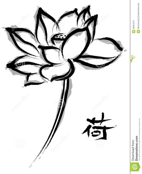 Lotus in chinese painting style Chinese Flower Drawing, Red Lotus Tattoo, Chinese Painting Style, Chinese Culture Art, Flower Drawing Easy, Lotus Flower Drawing, Lotus Drawing, Chinese Drawing, Chinese Drawings