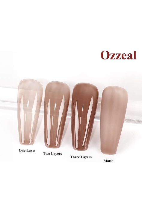 Ozzeal Jelly Gel Nail Polish, Coffee Brown Jelly Nail Polish Gel Natural Translucent Sheer Spring Summer Nail Gel Polish Soak off UV LED Light for Nail Art DIY Manicure 0.5 Fl Oz Nails Sand Color, Clear Brown Nails Acrylic, Brown Sheer Nails, Transparent Brown Nails, Neutral Jelly Nails, Translucent Brown Nails, Clear Brown Nails, Sheer Brown Nails, Jelly Brown Nails