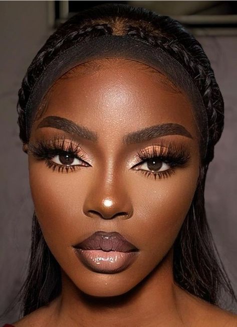 Maquillage Yeux Cut Crease, Birthday Makeup Looks, Brown Girls Makeup, Natural Glam Makeup, Makeup For Black Skin, Birthday Makeup, Brown Skin Makeup, Soft Glam Makeup, Brown Makeup