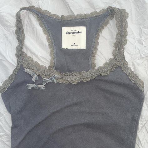 early 2000s abercrombie and fitch lace cami tank... - Depop Abercrombie And Fitch 2000s Aesthetic, Abercrombie And Fitch Aesthetic, Abercrombie And Fitch 2000s, Abercrombie And Fitch Outfits, Abercrombie 2000s, Abercrombie And Fitch Outfit, 2000s Abercrombie, Pjo Dr, Blue Grey Color