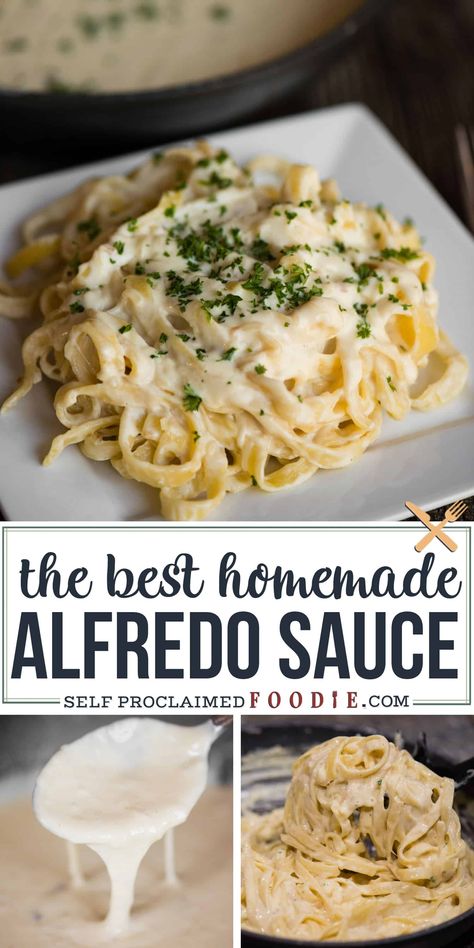 Fettucini Alfredo Sauce, Fetuchini Alfredo, Fettucini Alfredo Recipe, Homemade Alfredo Sauce Recipe, Alfredo Sauce Easy, Fettucini Alfredo, Alfredo Sauce Recipe Easy, White Bbq Sauce, Alfredo Sauce Recipe Homemade