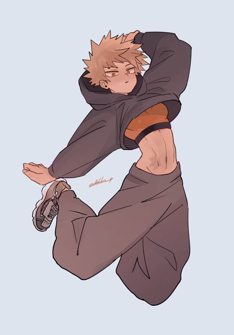 Bakugou Outfit Fanart, Fem Bakugou Fanart, Bakugo As A Girl, Female Bakugou Fanart, Trans Bakugou, Mha Mina Fanart, Fem Katsuki, Fem Bakugou, Female Bakugou