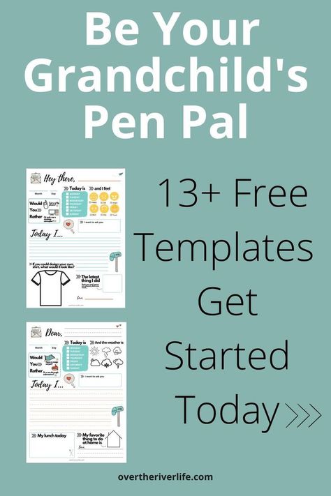 Letter Writing as Pen Friends with Grandchild - 13 Free Pen Pal Templates Grandparents Activities, Grandma Camp, Cousin Camp, Letter Ideas, Grandparenting, Pen Pal, Handwritten Fonts, Unique Fonts, Letter Writing