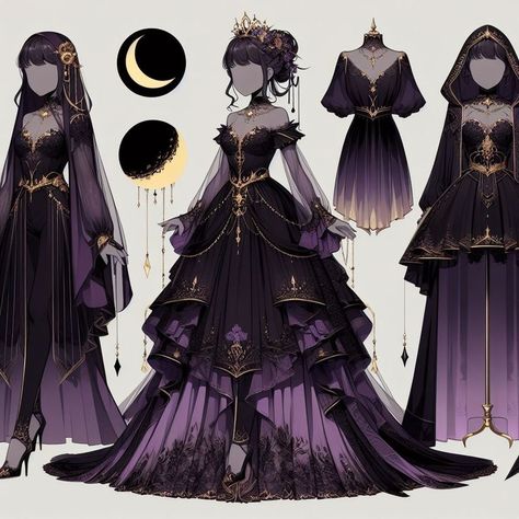 Wedding Outfits Ideas For Women, Witch Outfits Drawing, Demon Slayer Ocs, Dreamy Gowns, Mode Tips, Dress Design Drawing, Clothing Design Sketches, Fashion Drawing Dresses, Drawing Anime Clothes