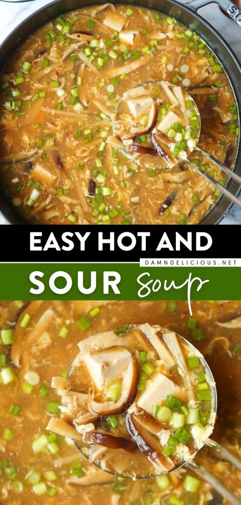 EASY HOT AND SOUR SOUP, comfort food, quick and easy dinner