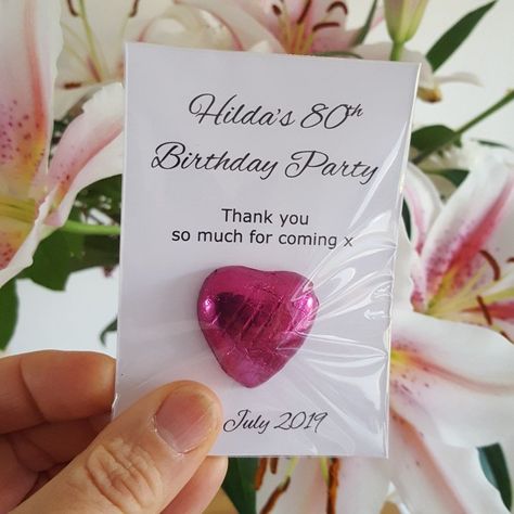 Chocolate Birthday Party, 80th Birthday Favors, 90th Birthday Party Favors, 50th Birthday Favors, Birthday Favours, 40th Birthday Men, Chocolate Party Favors, Girly Party Ideas, 100 Birthday