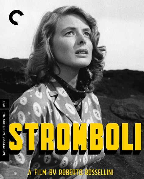 Stromboli (1950) (#673) Roberto Rossellini List Of Disney Characters, Roberto Rossellini, The Criterion Collection, Ingrid Bergman, Movie Covers, Original Movie Posters, Movies 2019, Hollywood Star, Popular Movies