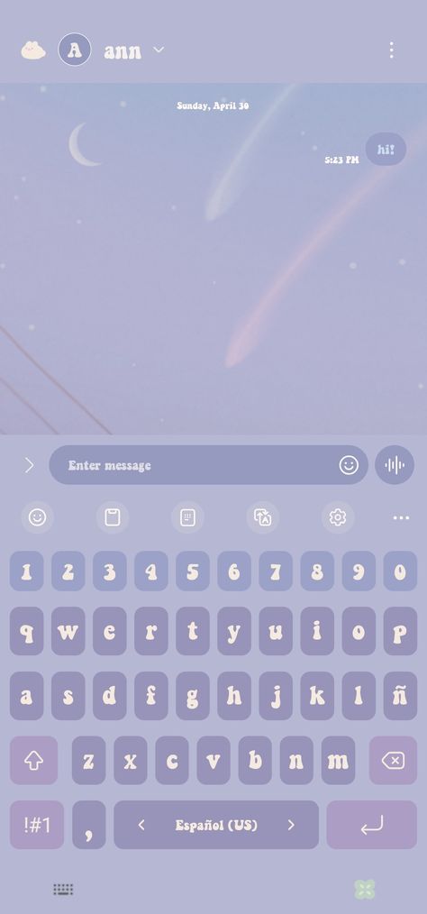 samsung theme: cloud rabbit Keyboard Samsung, Samsung Themes, Keyboard