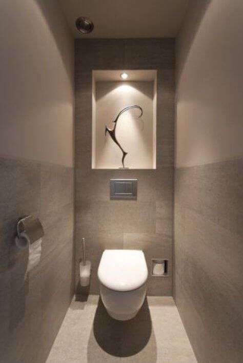 Top 35 Beautiful Small Bathroom Ideas - Engineering Discoveries Toilet Closet, Small Toilet Design, Space Saving Toilet, Klein Toilet, Cloakroom Toilet, Toilette Design, Wc Design, Small Toilet Room, Guest Toilet