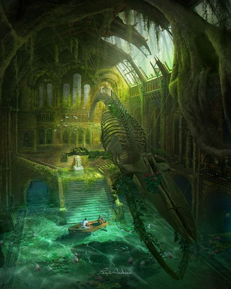 Fantasy Place, Foto Cartoon, Futurisme Retro, Underwater City, My Fantasy World, Fantasy City, Fantasy Setting, Fantasy Places, Arte Obscura