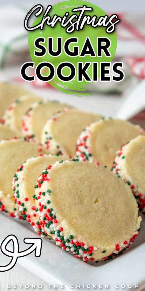 These Christmas sugar cookies with sprinkles are a delicious and festive sweet treat, perfect for your holiday baking menu. These homemade delights are not only easy to make but also quick, allowing you to add a burst of color and holiday cheer to your celebrations. With simple and straightforward instructions, these cookies are a deliciously simple way to spread Christmas joy. Best Christmas Sugar Cookies, Simple Christmas Cookies, Rolled Sugar Cookie Dough, Cookies With Sprinkles, Sugar Cookies With Sprinkles, Easy Holiday Cookies, Christmas Eats, Kinds Of Cookies, Christmas Cookies Easy