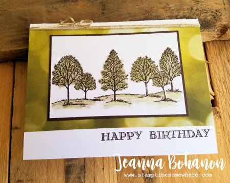 PCC238 Stampin' Up! Lovely As A Tree Birthday Card by Jeanna Bohanon Lovely As A Tree, Leaves Background, Masculine Birthday Cards, Tree Stamp, Boy Cards, Birthday Cards For Men, Tree Cards, Sketch Challenge, Marianne Design