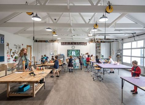 Washington Pennsylvania, Makerspace Design, Student Lounge, Classroom Interior, Orchard House, Laboratory Design, Industrial District, Maker Space, Art Studio Design