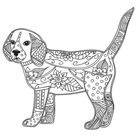 Dog Coloring Book, Puppy Coloring Pages, Pattern Coloring Pages, Animal Doodles, Detailed Coloring Pages, Dog Coloring Page, Animal Coloring Books, Doodle Sketch, Coloring Pages To Print